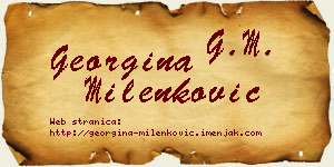 Georgina Milenković vizit kartica